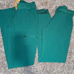 Poppy Pfeiffer Slim And Poppy Hatton Jogger Hunter Green Scrub Pants